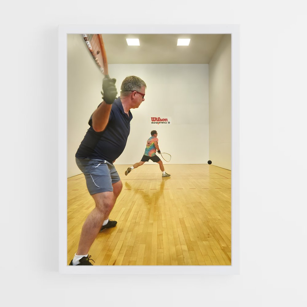 Poster Raquette en Action – affiche Racquetball (vue 3)